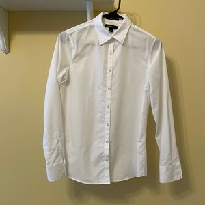 White button-down cotton shirt